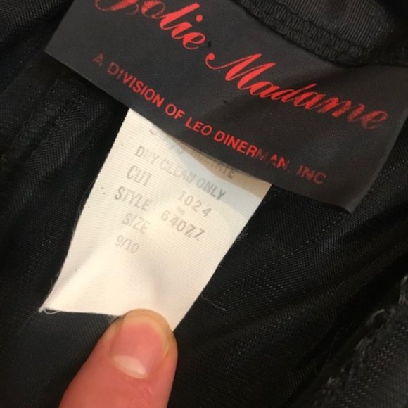 VTG Jolie Madame Black Velvet and Lace Dress - Picture 8 of 8